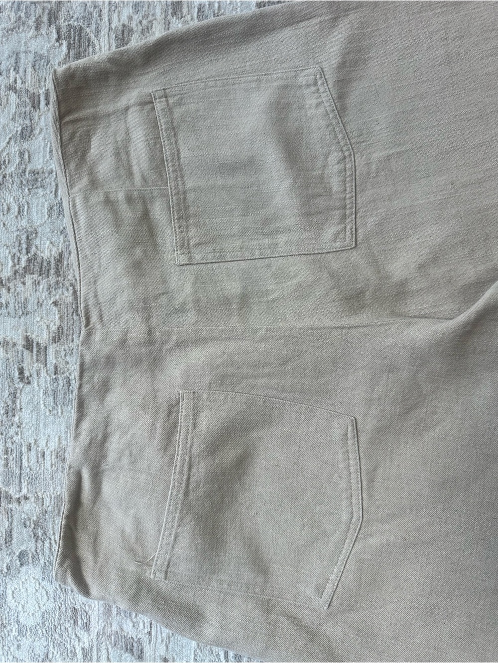 Zara Rustic Frayed High Waist Wide Leg Cropped Denim Capri Culotte Trousers (L) - Picture 11 of 13